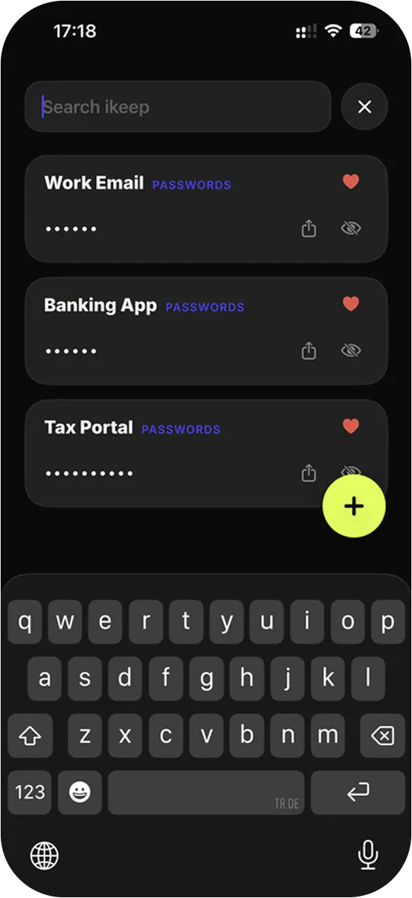 iKeep — Search