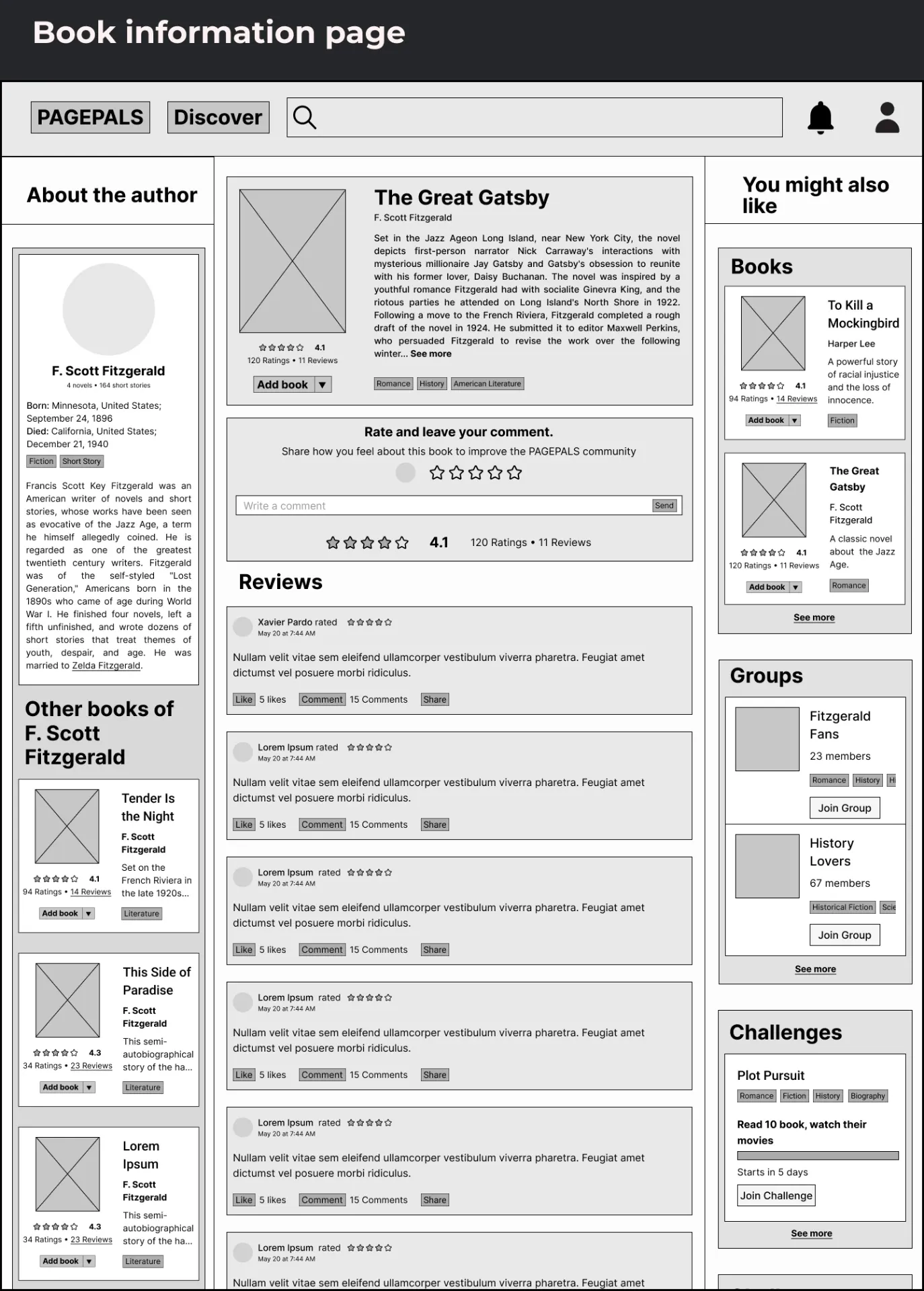 PagePals — Discover page